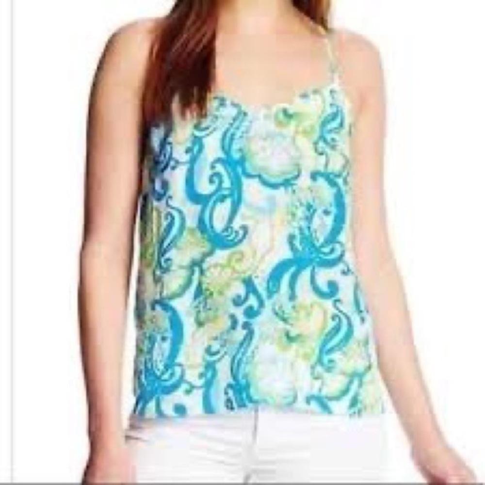 Lilly Pulitzer Dusk Racer Back Silk camisole size Small